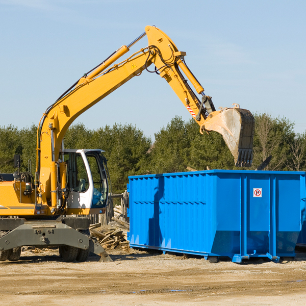 what size residential dumpster rentals are available in Blue Springs Nebraska